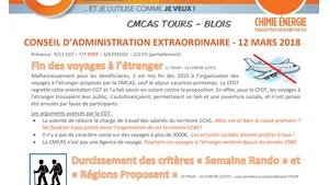 CMCAS TOURS BLOIS : CA de mars