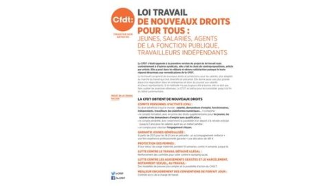 Loi Travail : de nouveaux droits pour TOUS !