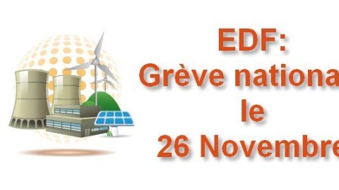 EDF : grève nationale du 26 Novembre 2020