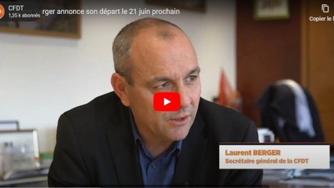 message de L. BERGER annonçant son départ le 21/06