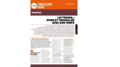 Loi travail : Vivre et travailler avec son temps !